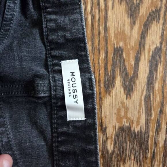 MOUSSY VINTAGE Fremont Skinny Denim Jeans Black Size 26 - Picture 3 of 5